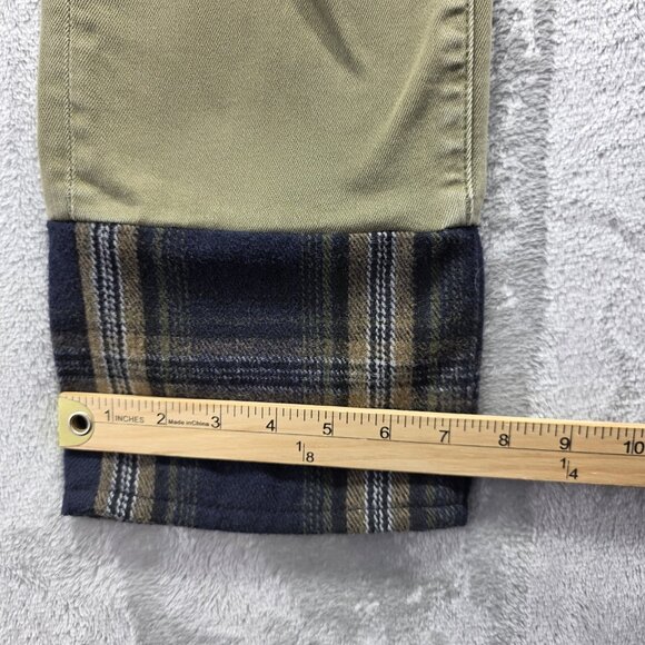 Driftwood Pants Womens 30 Green Colette Plaid Cuff Classic Fit Casual Stretch - Picture 10 of 10